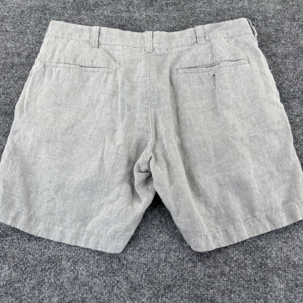 J. Crew Stanton Baird McNutt Irish 100% Linen Shorts Mens 33 Gray Summer Coastal - Picture 2 of 7
